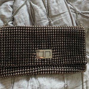 Bcbg studded evening bag with strap